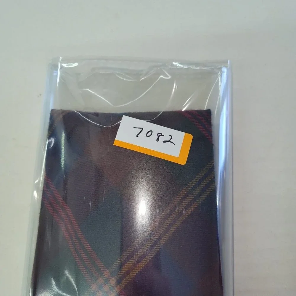 Rooster Mens Tie Cotton Flannel Handmade‎ Plaid Print Necktie Made in USA